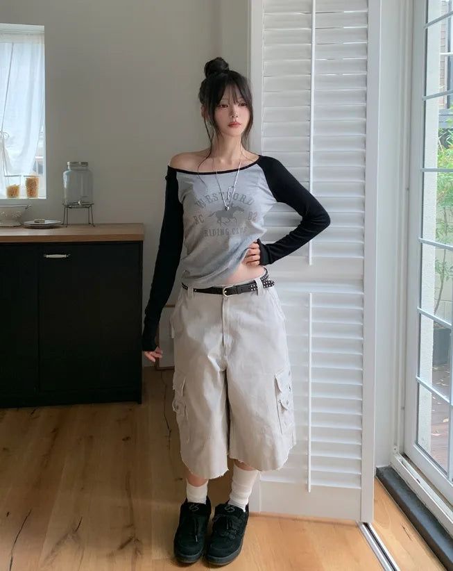 Mont Damaged Multi-Pocket Bermuda Pants