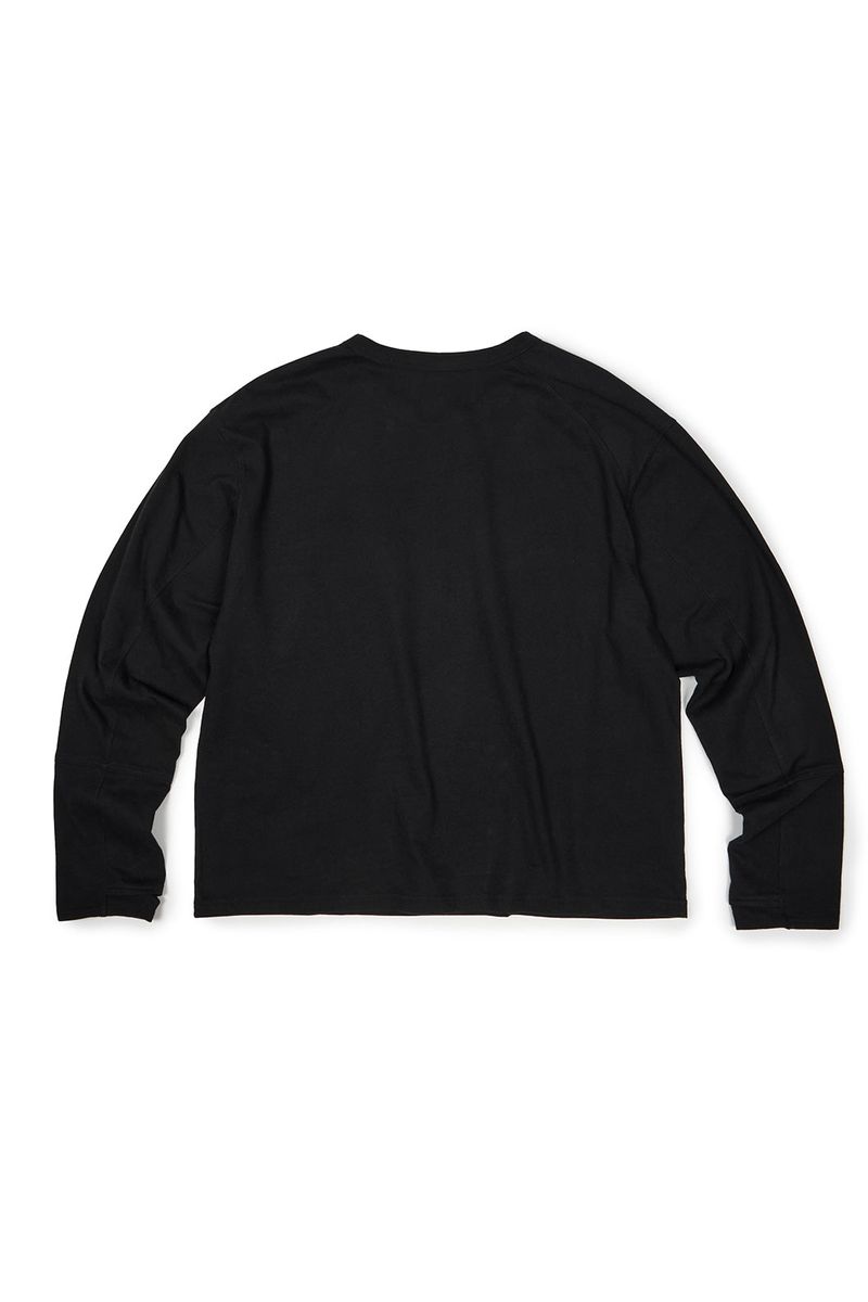 ETCE（イーティーシーイー）の「(BASE) SIDE PANEL LONG SLEEVE (BLACK)（Tops）」
