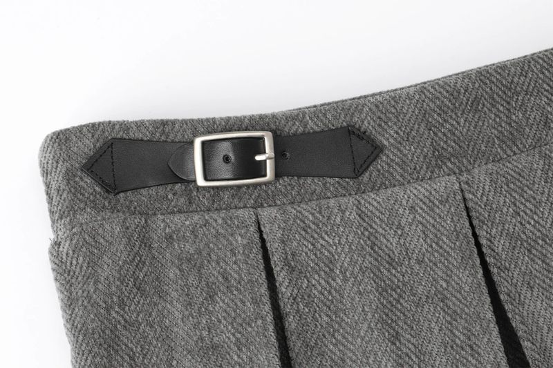 Classic pleats skirt - gray