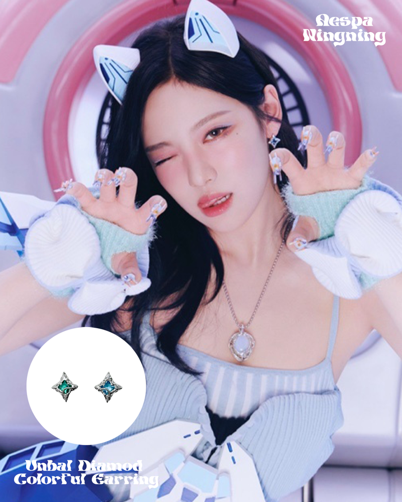 moanother（モノアザー）の「[Aespa Ning Ning Pick] アンバルダイヤモンドカラフルピアス（アクセサリー）」