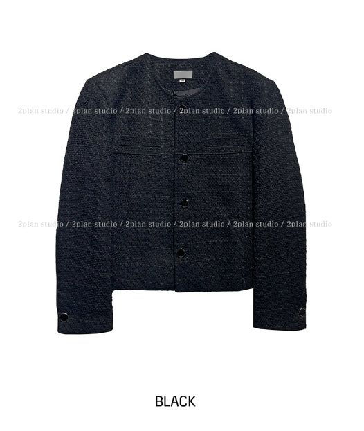Weasel round tweed jacket