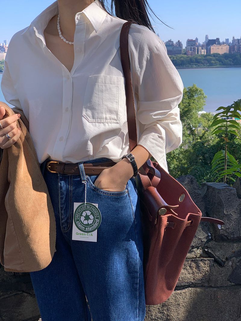 [Cowhide] Mid pick belt