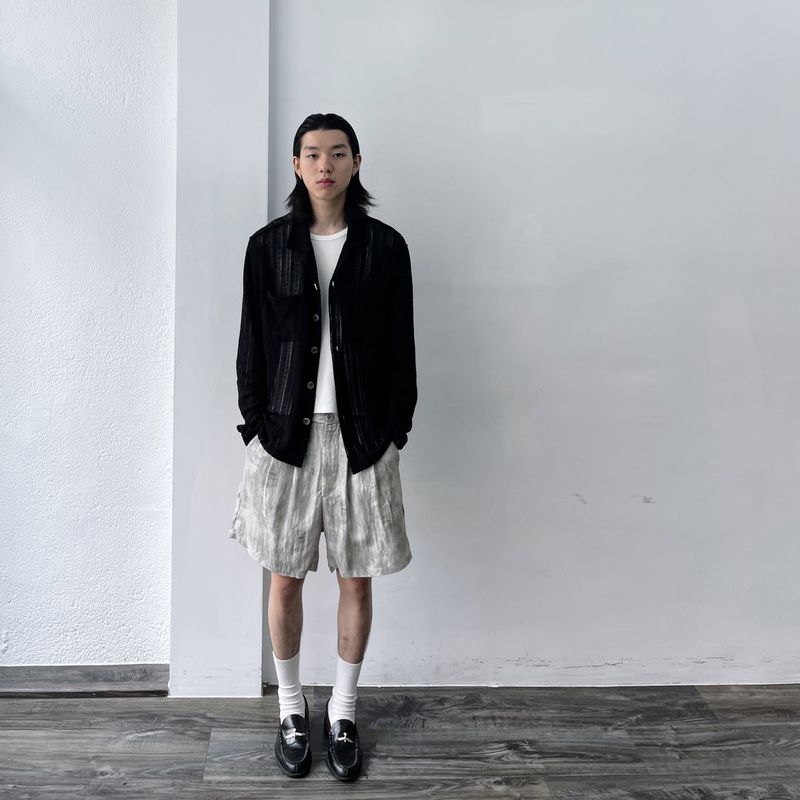 Dual-Pocket Sheer Shirt
