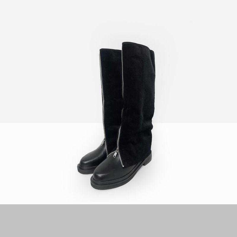 Royan Zipper Layered Boots