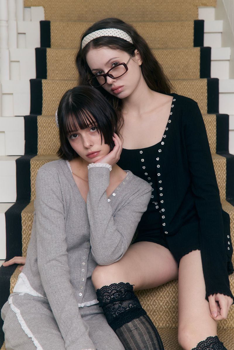 Sweet Dreams Button Cardigan (Gray)