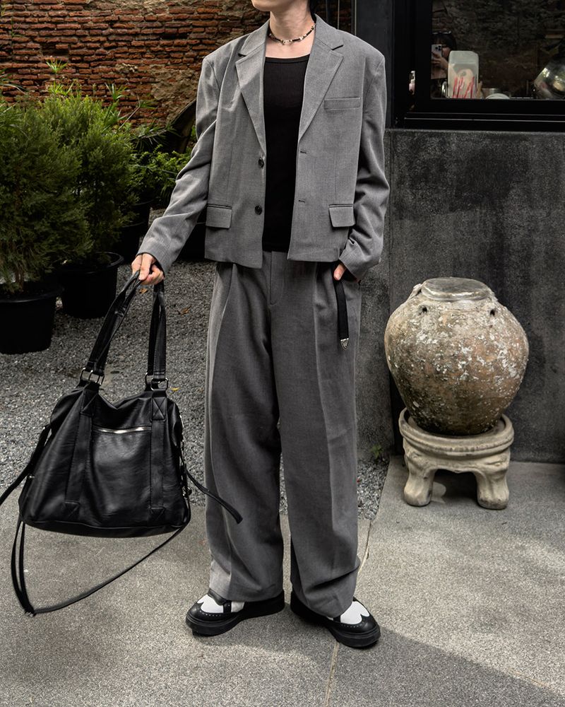 LUMI Oversized Crop Blazer
