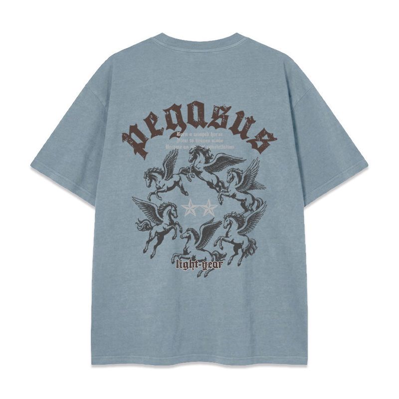 pegasus pigment-dyed short-sleeve t-shirt (3color)