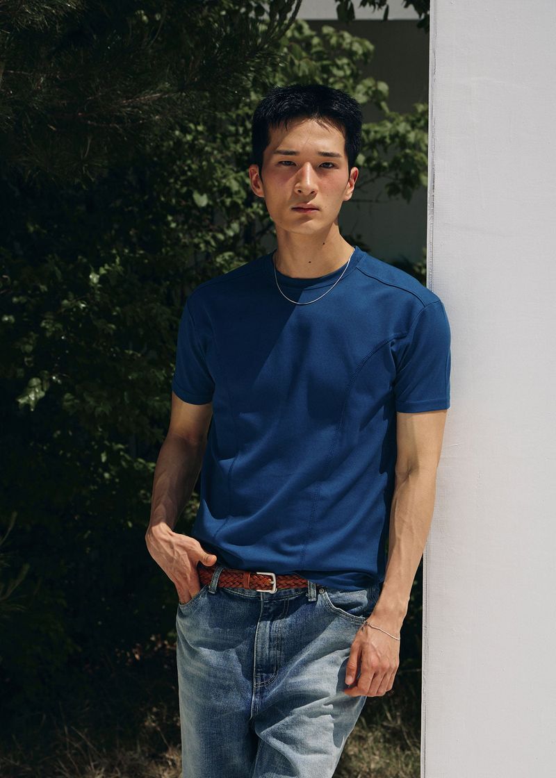 LAURANTSEOUL（ローラントソウル）の「Cool curve half t-shirts(Aquablue)（Tops）」