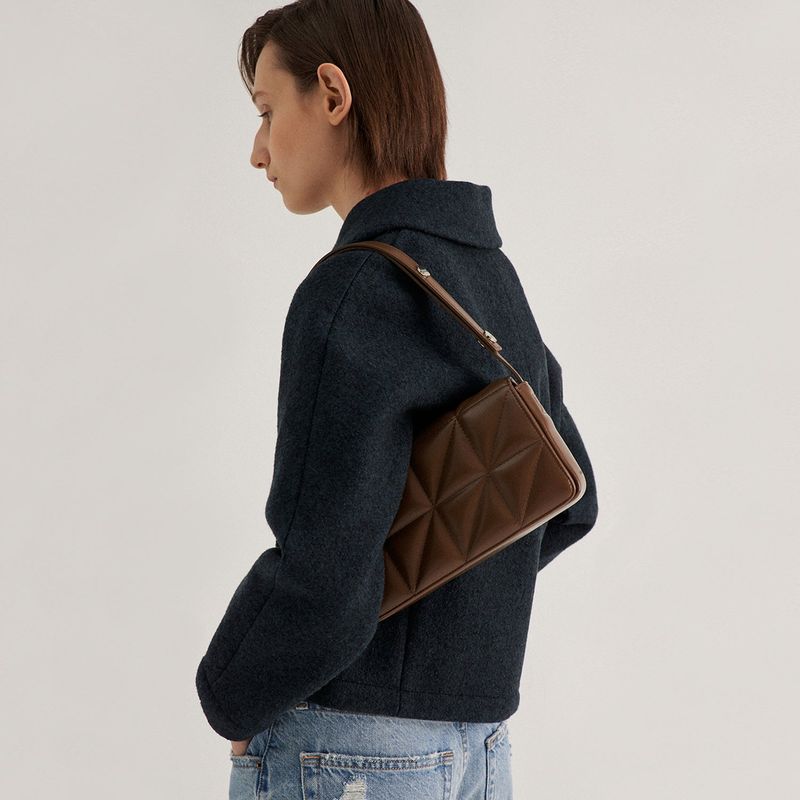 MUNIER（ミュニエ）の「QUILTED FLAP BAG_BROWN（Bags）」