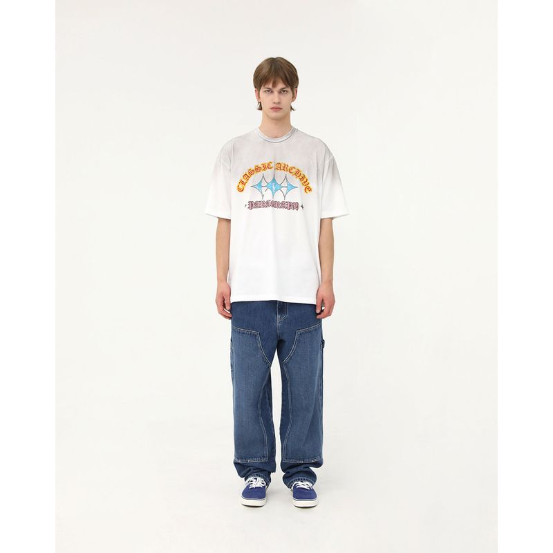 DOUBLE KNEE DENIM PANTS