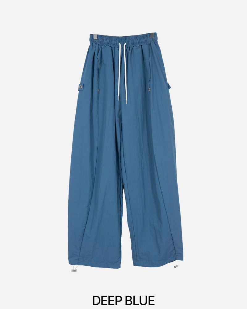 Side Snap Nylon Balloon Pants