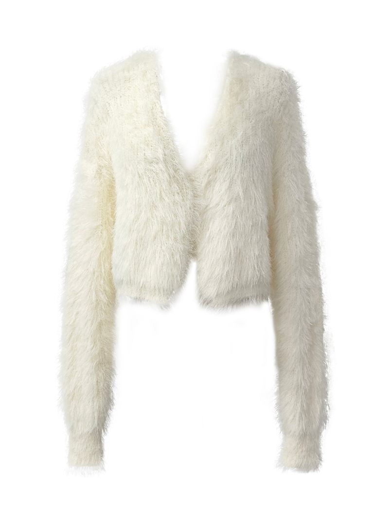 hitch fur crop cardigan (2color)