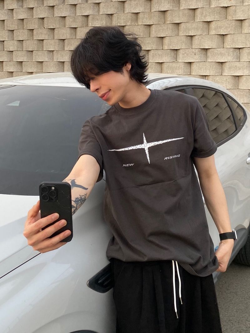 Rising lettering short sleeve T 3C
