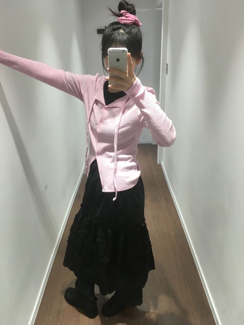 Ribbed Strap Cardigan (6color)