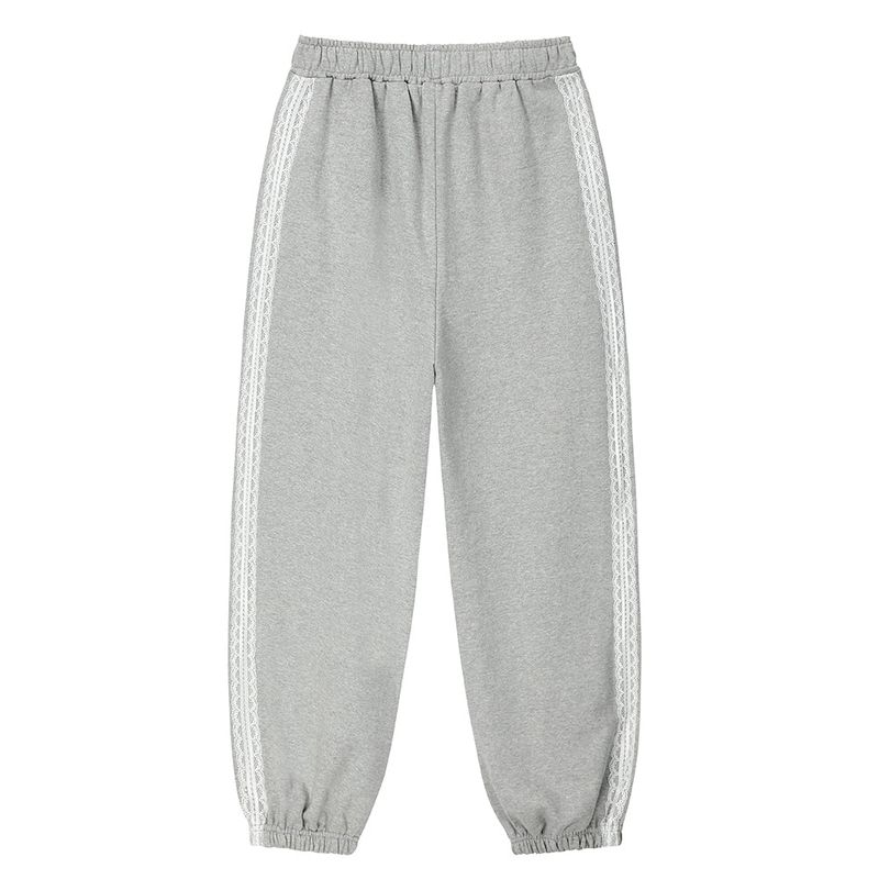  Lace Cat Jogger Pants - GREY