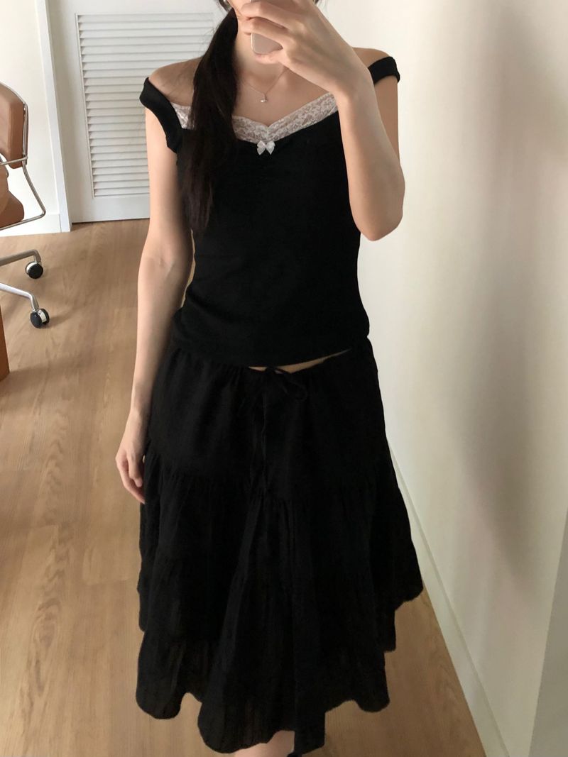 Irene Shirring Skirt (2 colors)