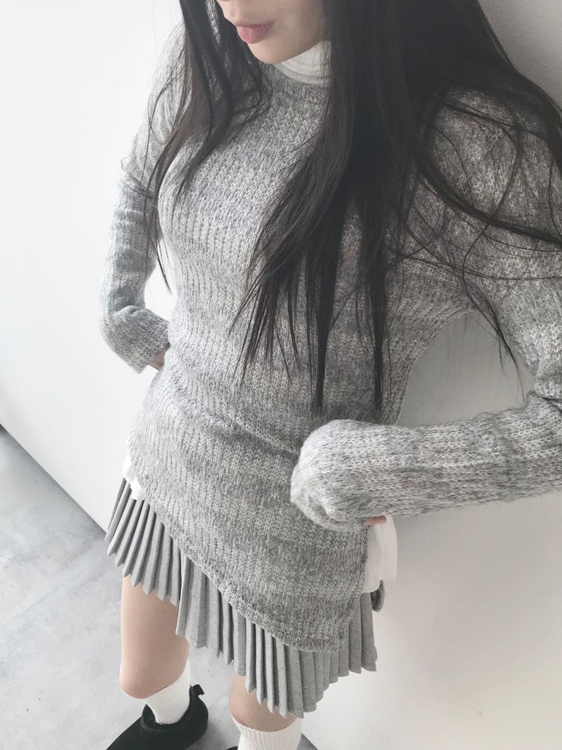 pony pleats skirt (3c)