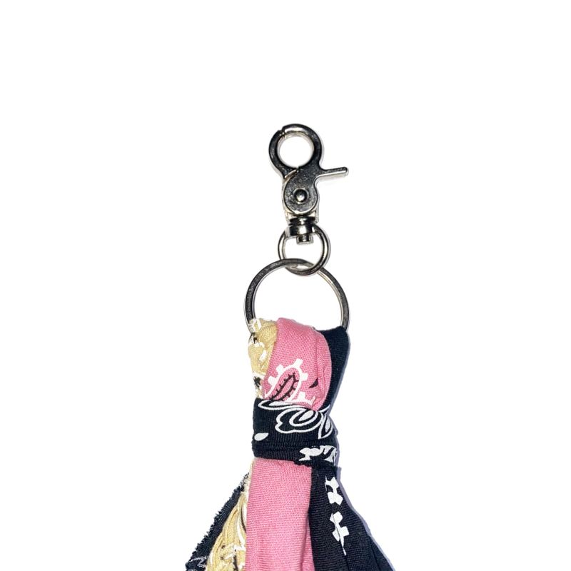 color bandana keyring (pink)