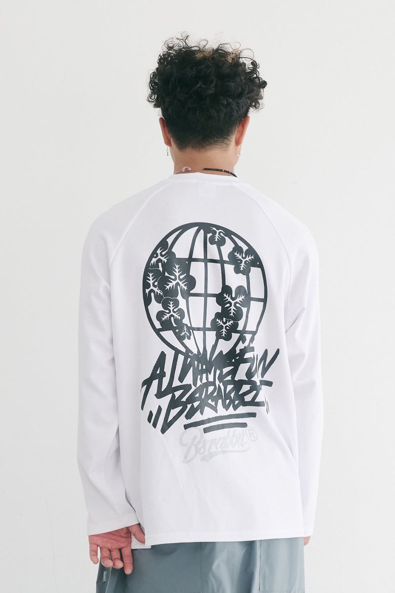 BSRABBIT(ビエスラビット)の「BSR2223FWPO036 WORLD WIDE JERSEY LONG SLEEVE WHITE(Tops)」