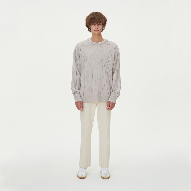 PUNCHING ROUND KNIT_GRAY
