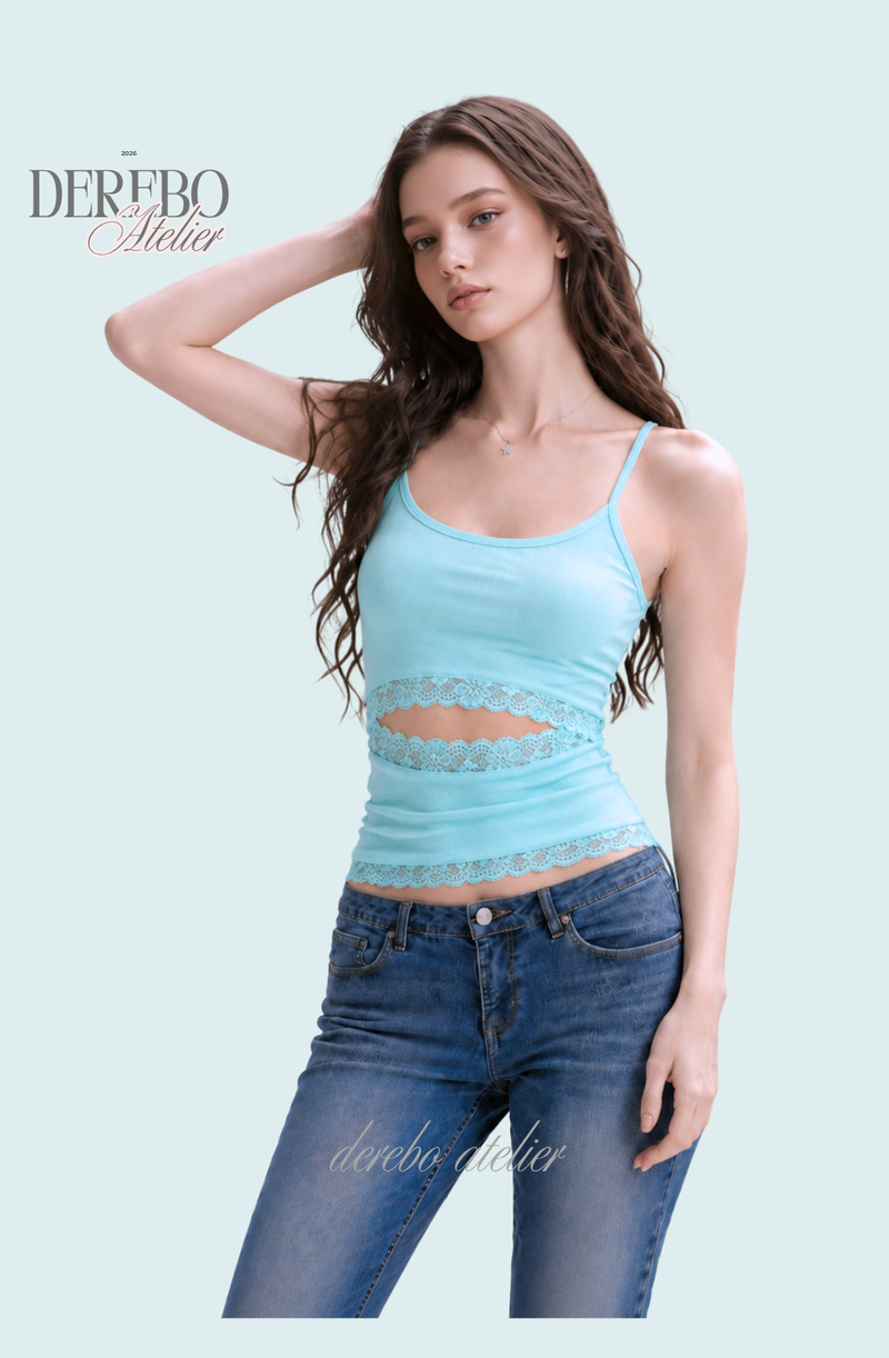 Edge Open Lace Sleeveless Top