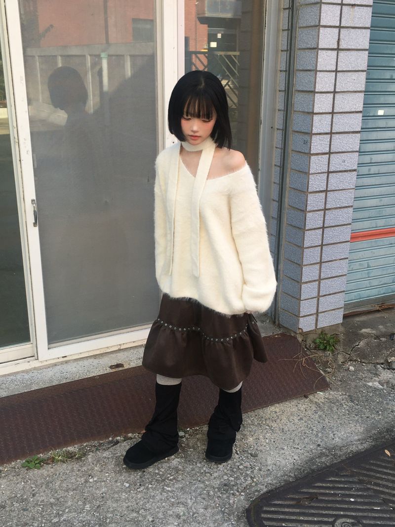 Love N Hairy muffler knitwear