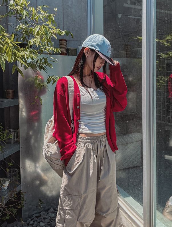 Betty Cotton Color Matching Camp Cap