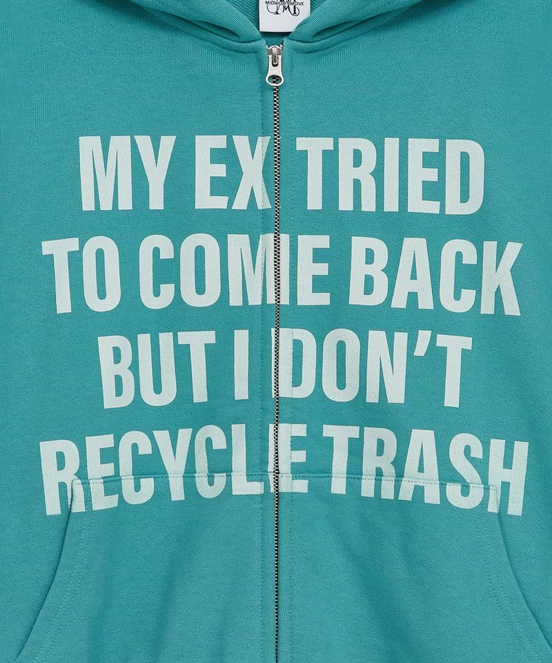 pt letter zip up (mint)