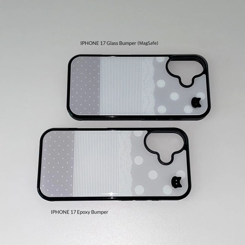[MADE] KITTY PATCHWORK PHONE CASE (epoxy black bumper)