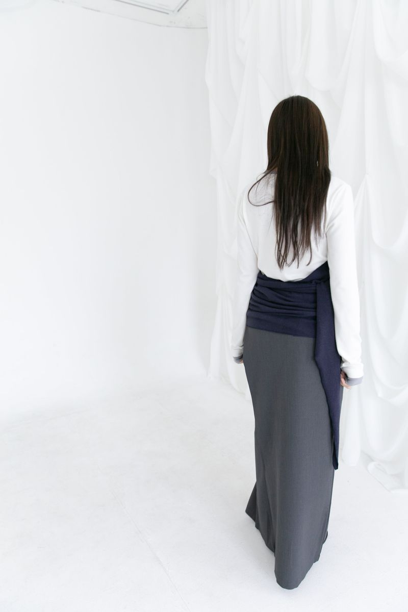 modern wrap lip-pocket skirt(2colors)