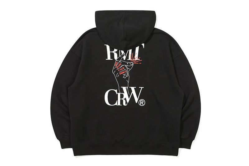 DOPAMINE FINGER HOODIE_BLACK