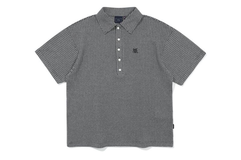 RECENT BUTTON KNIT POLO_BLACK