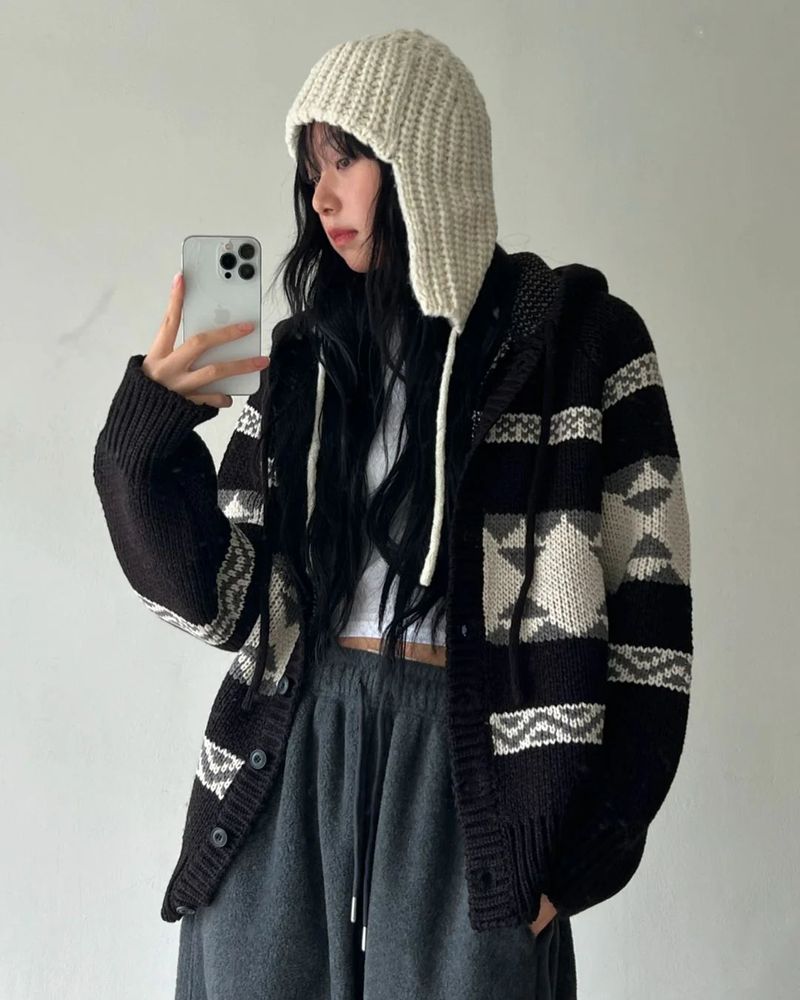 Trapper Hat Knit - Ivory