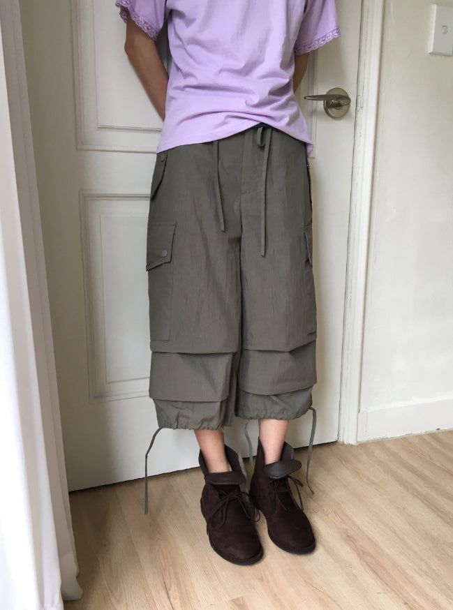 BAON（バオン）の「Elise Nylon Wide Capri Bermuda Pants（Pants）」