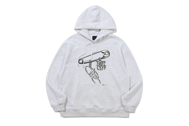 SILVER CLIP PENDANT LOGO HOODIE
