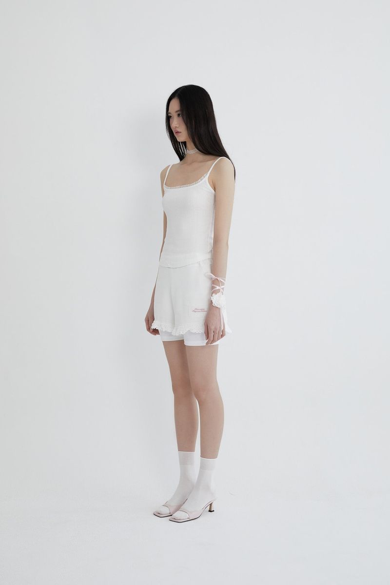 Frill lace Sleeveless (IVORY)