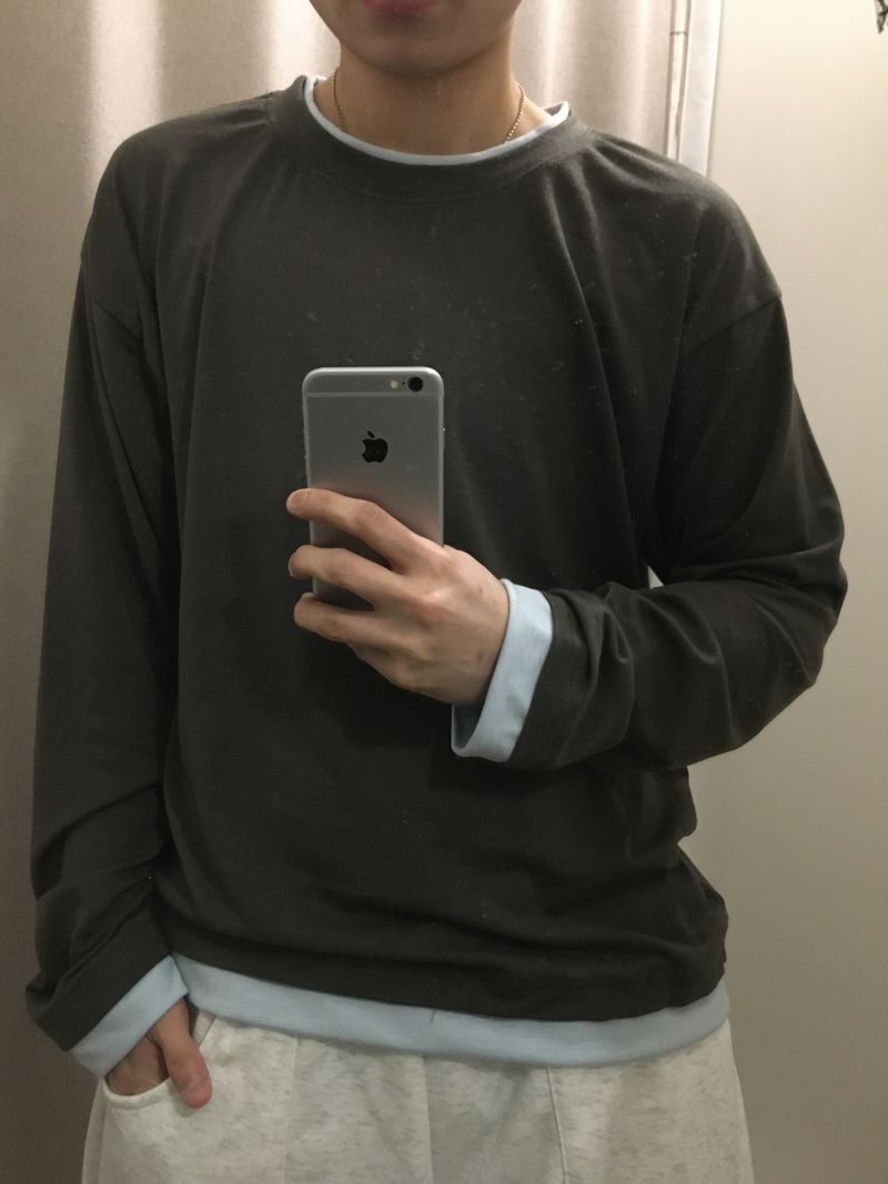 Basic Layered Long Sleeve T-Shirt(4c)