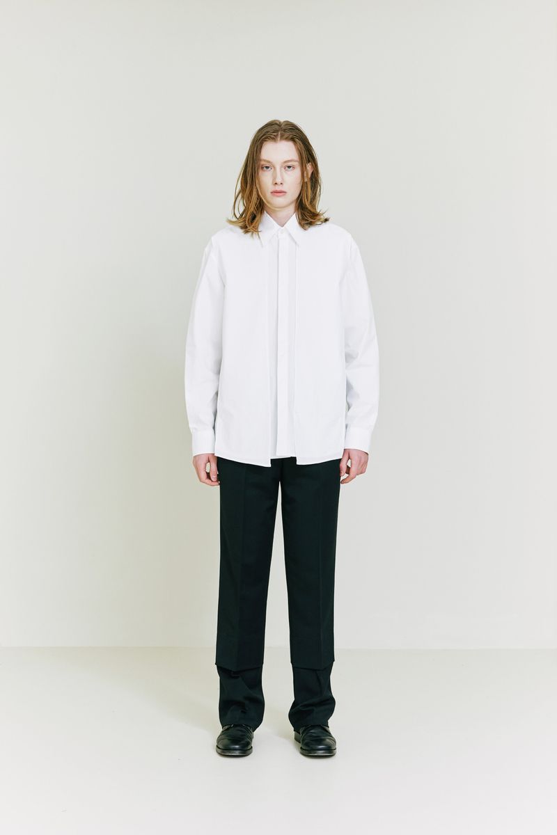 Front Layering Shirt white