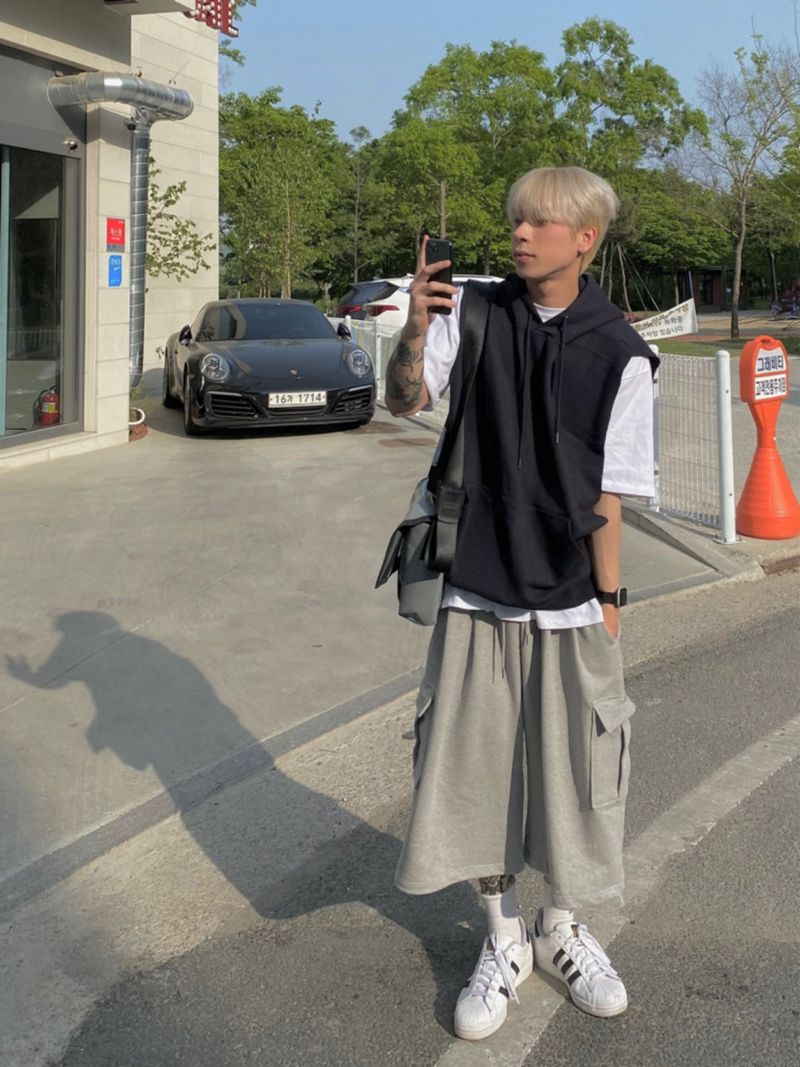 Terry Cargo Sweat String Half Pants 3C