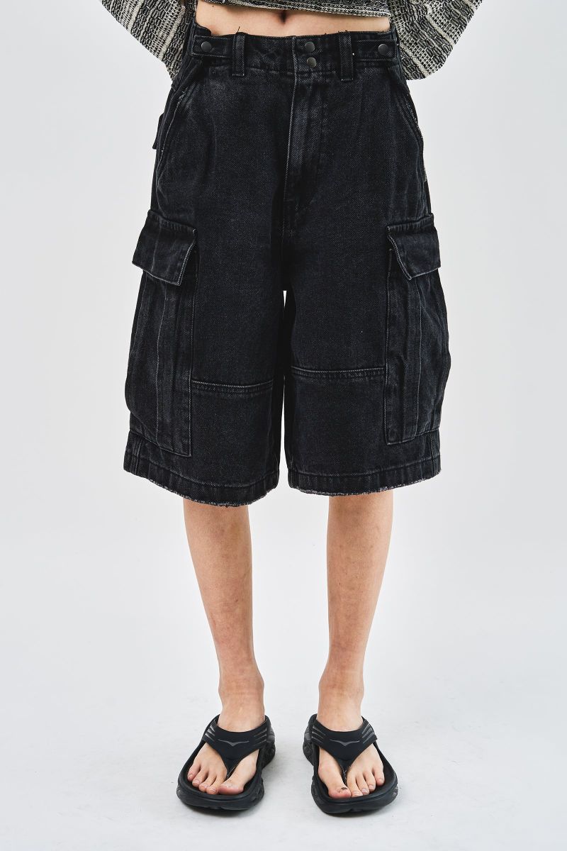 Pace Snap Denim Shorts (2color)