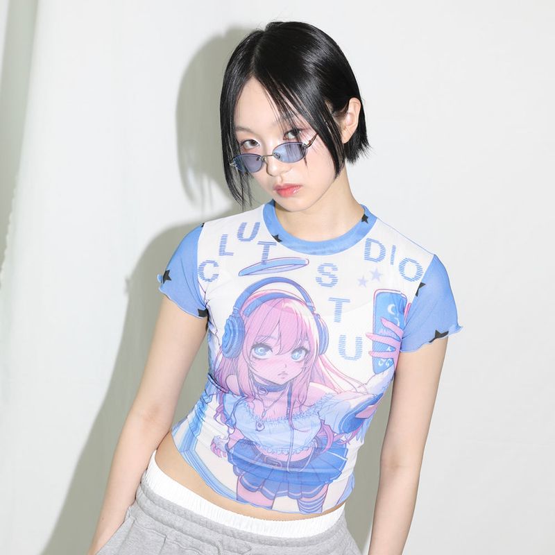 CLUT STUDIO(クラットスタジオ)の「2D Angel Mesh Top(Tops)」
