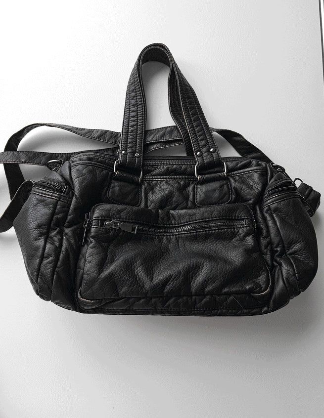 Multi-Pocket Vintage Cross Bag