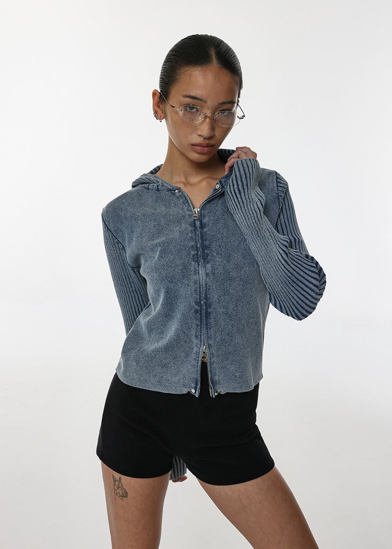 BLACKUP（ブラックアップ）の「[MADE] Contemporary Washing Hooded Zip-up（Tops）」