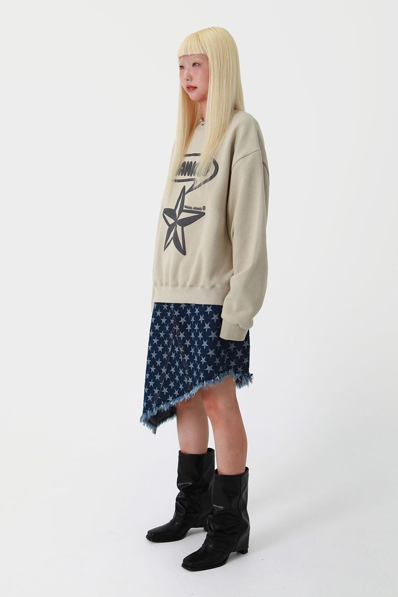 THANKS STAR SWEATSHIRT-KHAKI