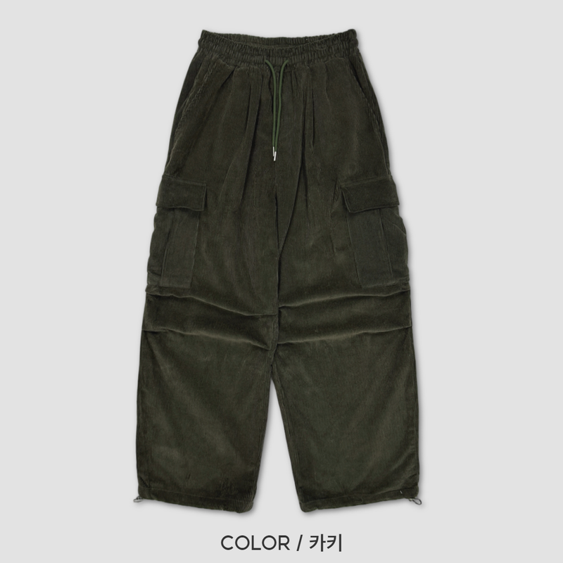 LOG CORDUROY CARGO PANTS