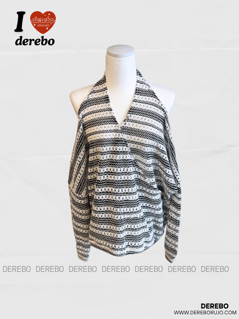 Perry Halterneck Open Shoulder Knit Long Sleeve