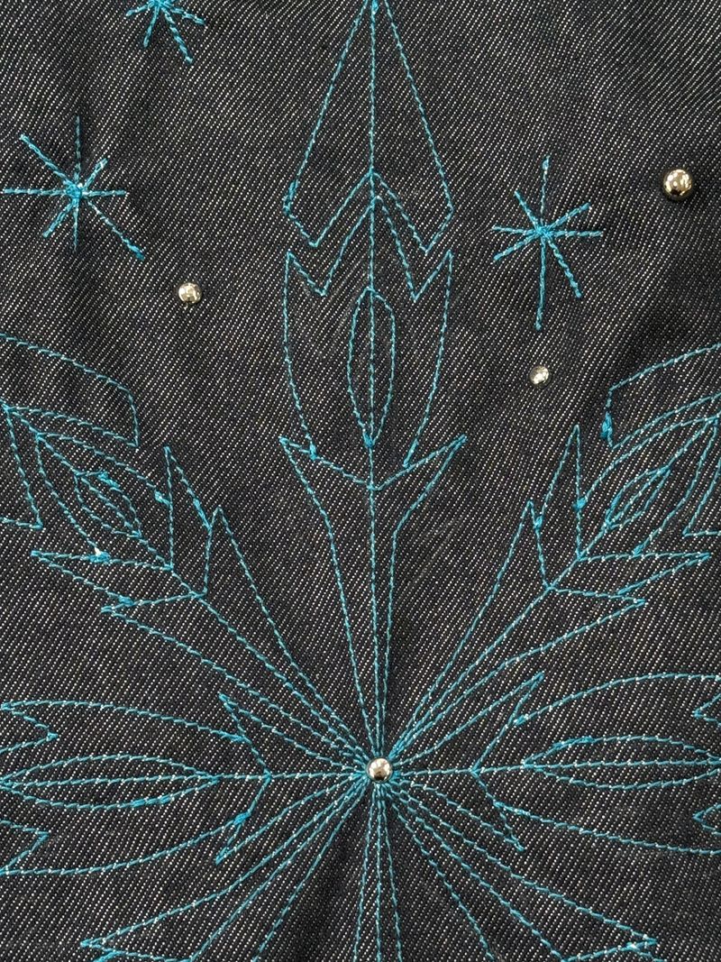  [Hand-Made「007」] Snowflake Studded Pants_Denim&Skyblue