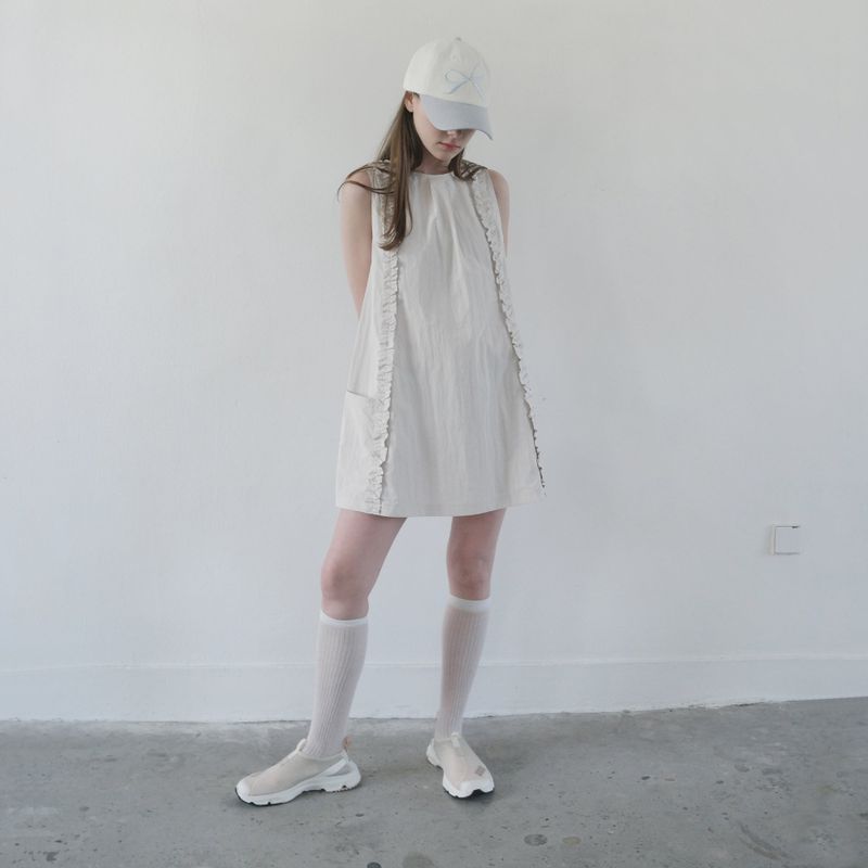 Sky Blue/Cream Pigment Ribbon Cap