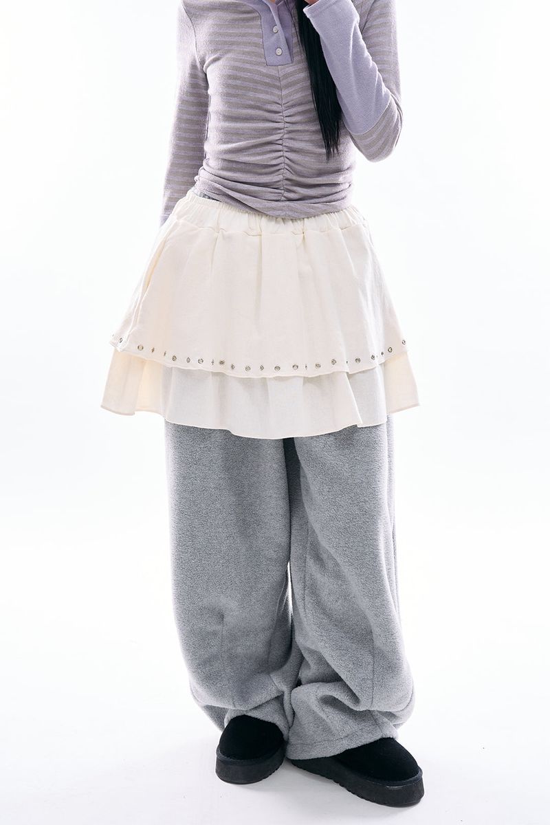 Raucohouse（ラウコハウス）の「Tiered eyelet flare skirt（Skirts）」