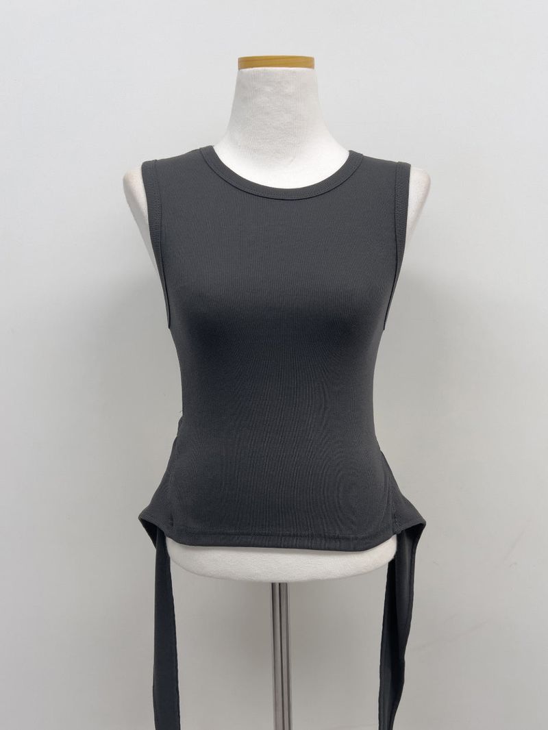 Strap Ribbed Sleeveless